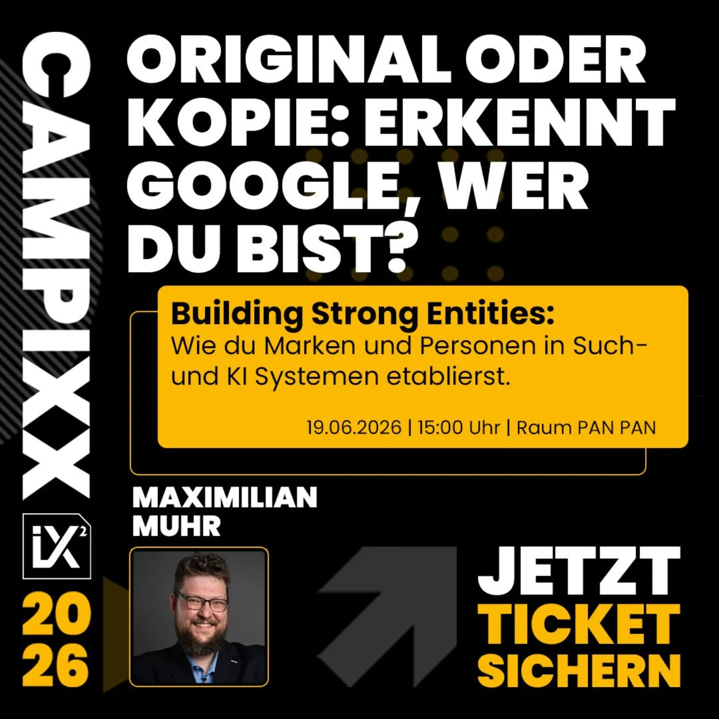CAMPIXX 2026 Banner — Maximilian D. Muhr spricht am 19. Juni 2026 in Berlin